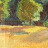 Oil on landscape canvas