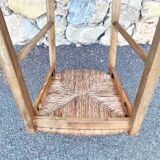 Chaise haute paillée de bar