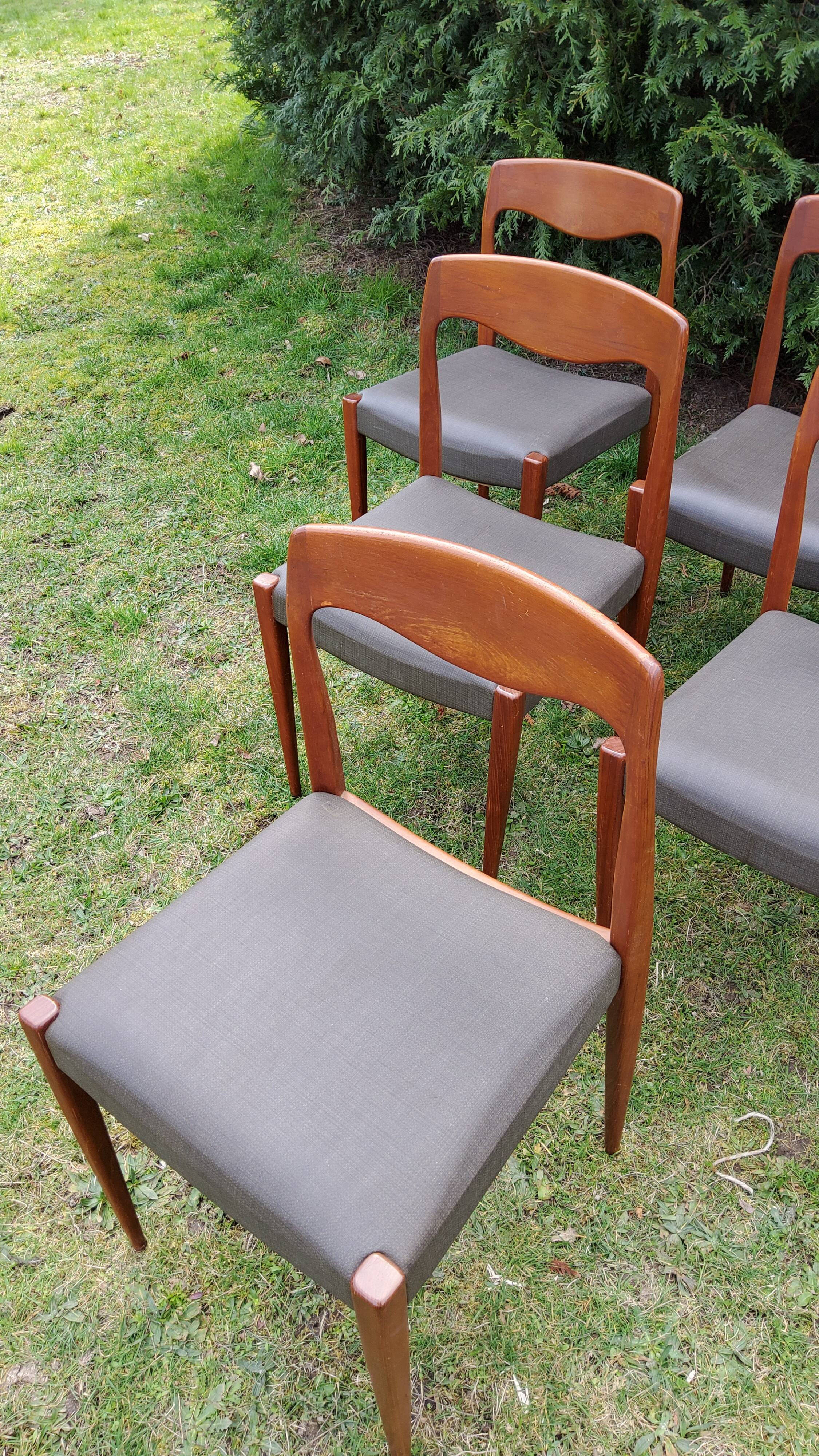 6 Scandinavian teak chairs