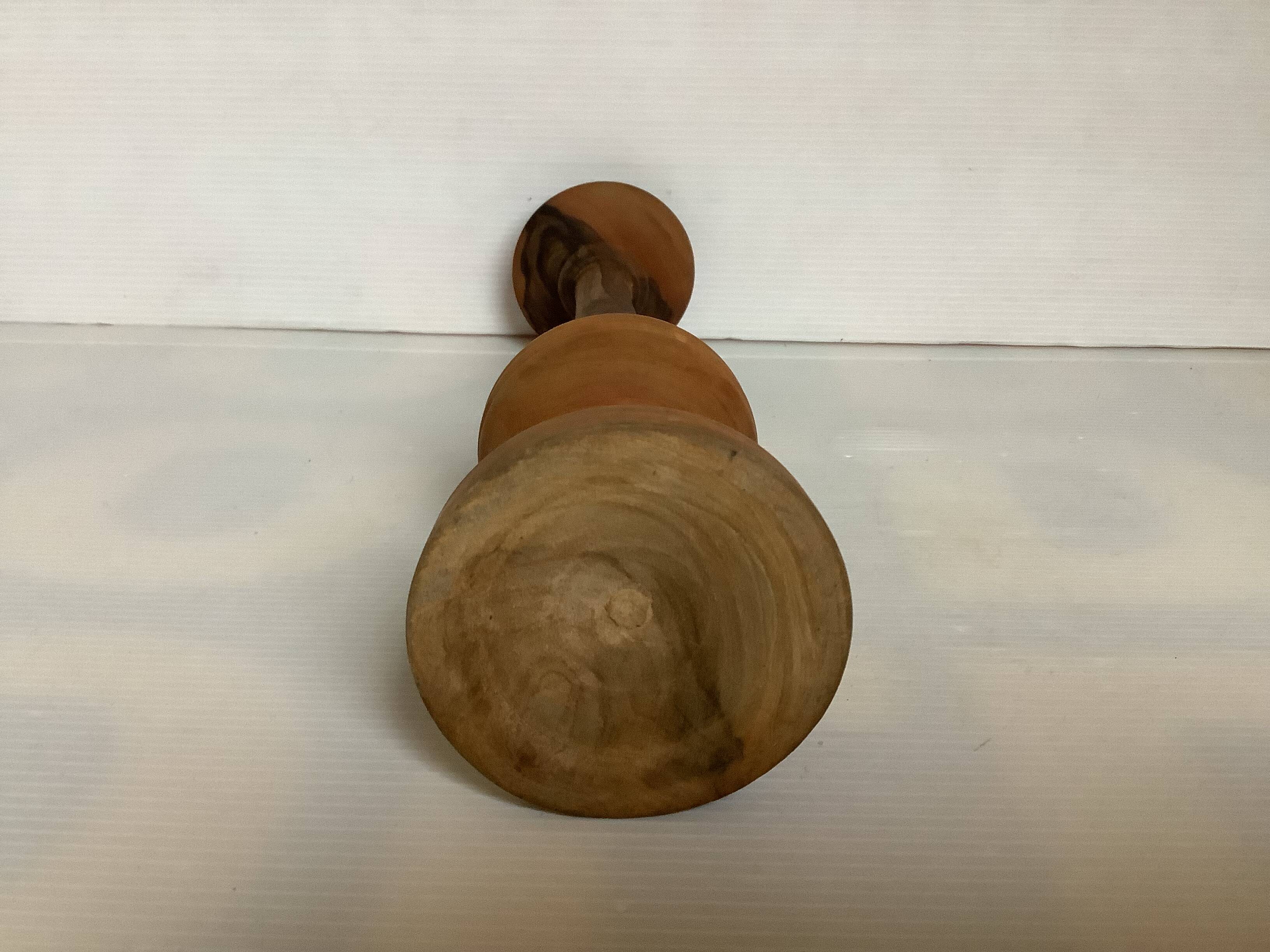 Large turned wooden candlestick