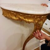 Antique gilded console table rococo style first half of 1900s