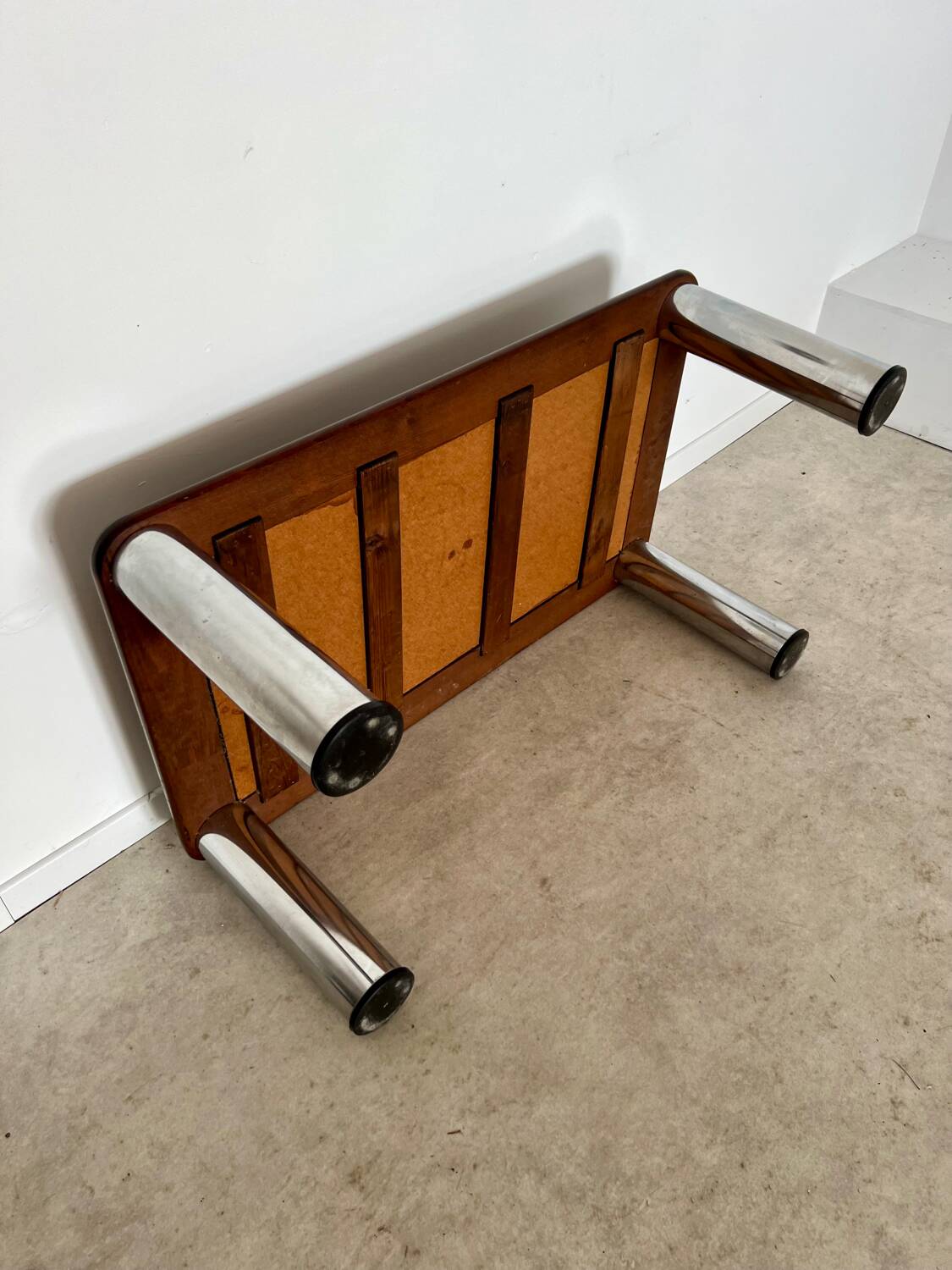 Old coffee table ceramic tile metal leg design from the 70s vintage