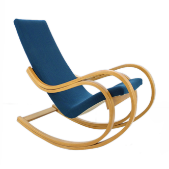 Fauteuil à bascule design du milieu du siècle années 1970