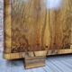 Restored 1950s Art Deco Style Bookcase Display Cabinet with Flame Veneer