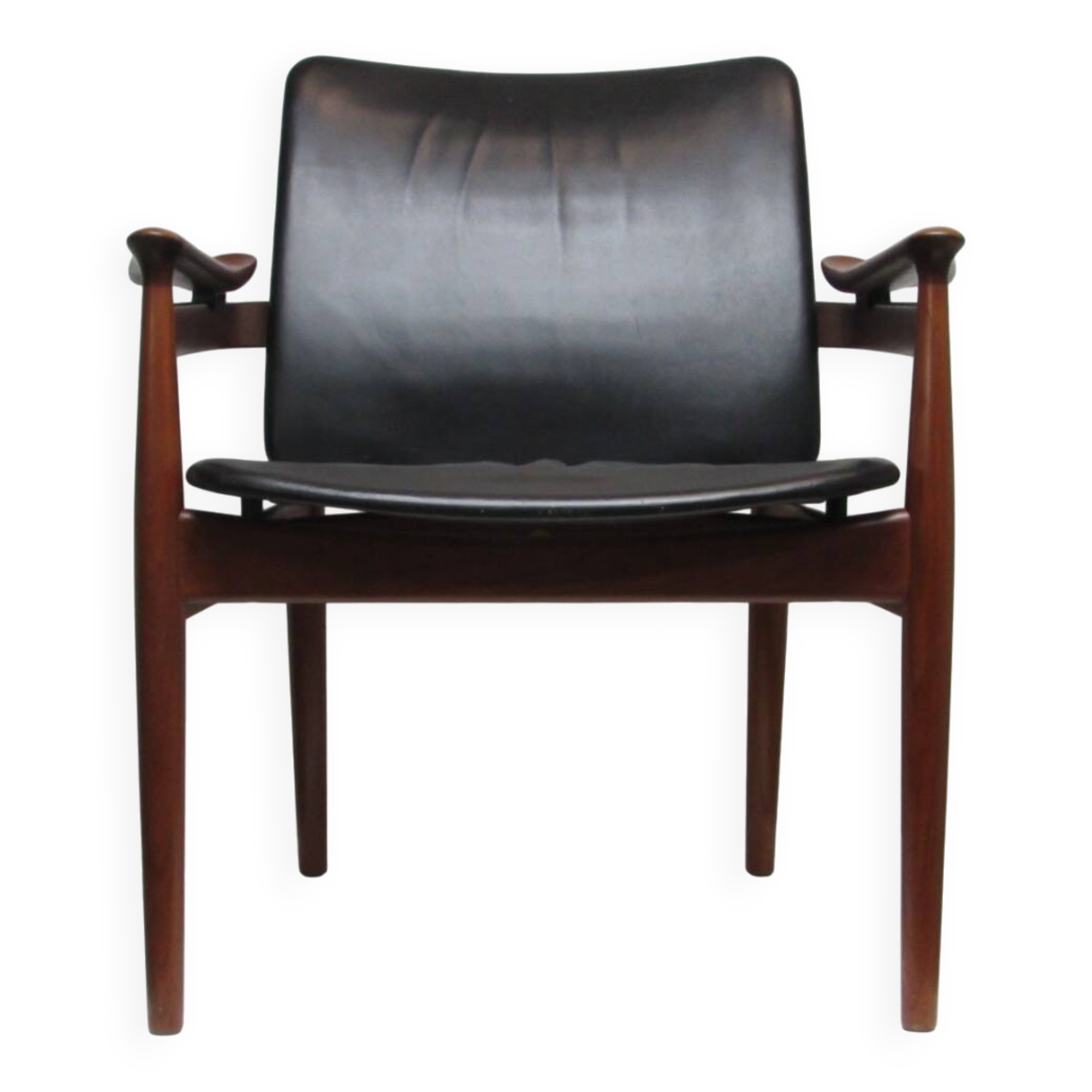 Finn Juhl model 192 in Teak, leather for France & Daverkosen