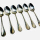 6 silver-plated metal tablespoons Christofle model Crossed Ribbons