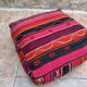 Vintage handmade Berber Kilim pouf, Moroccan floor cushion.