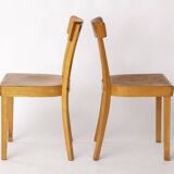 Pair of 1950s Frankfurt Dining Chairs, Germany – Refurbished Beechwood