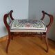 Piano bench stool upholstered canvas end of bed