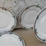 6 assiettes plates porcelaine ancienne Art Deco Pierre Guez Marseille