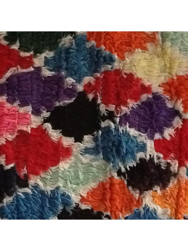 Tapis arlequin boucherouite pièce unique, 192x85
