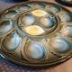 Vintage earthenware oyster set - Saint Clement, 1 dish + 6 plates
