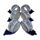 Set of 6 rounds of blue ceramic snail towel