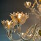 Murano Glass Venetian Chandelier, Colorless, Three Levels of Light