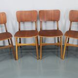 1960s Ib Kofod Larsen Set of 4 dining Chairs in Teak Finish, Denmark