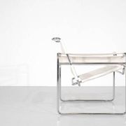 "B3 Wassily" armchair in fabric by Marcel Breuer for Bononia, Italy