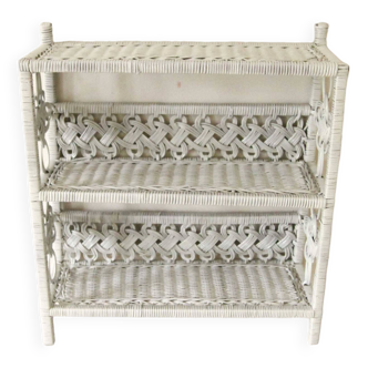 Etagère en osier vintage