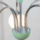 Lustre italien en chrome et opalin du milieu du siècle