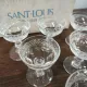 Set of 6 crystal digestif glasses from Saint Louis Trianon.