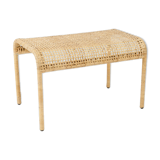 Metal or Ottoman footrest and hand braided rattan