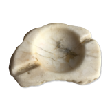 Ashtray in white marble rough stone