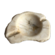 Ashtray in white marble rough stone