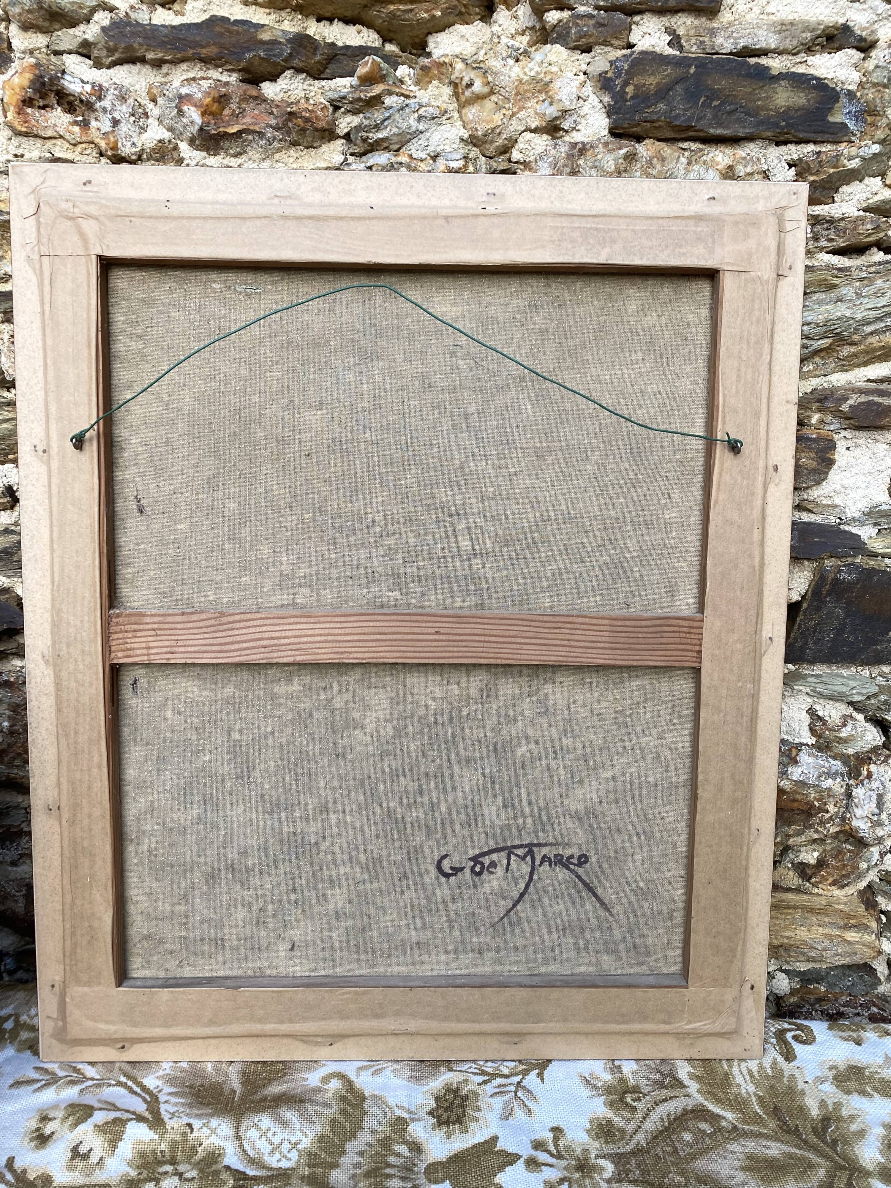 Oil on canvas flowers G de Marco 50X60