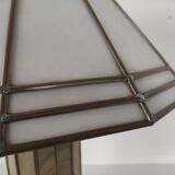 Vintage glass and metal lamp, 70s