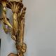Golden wood wall light