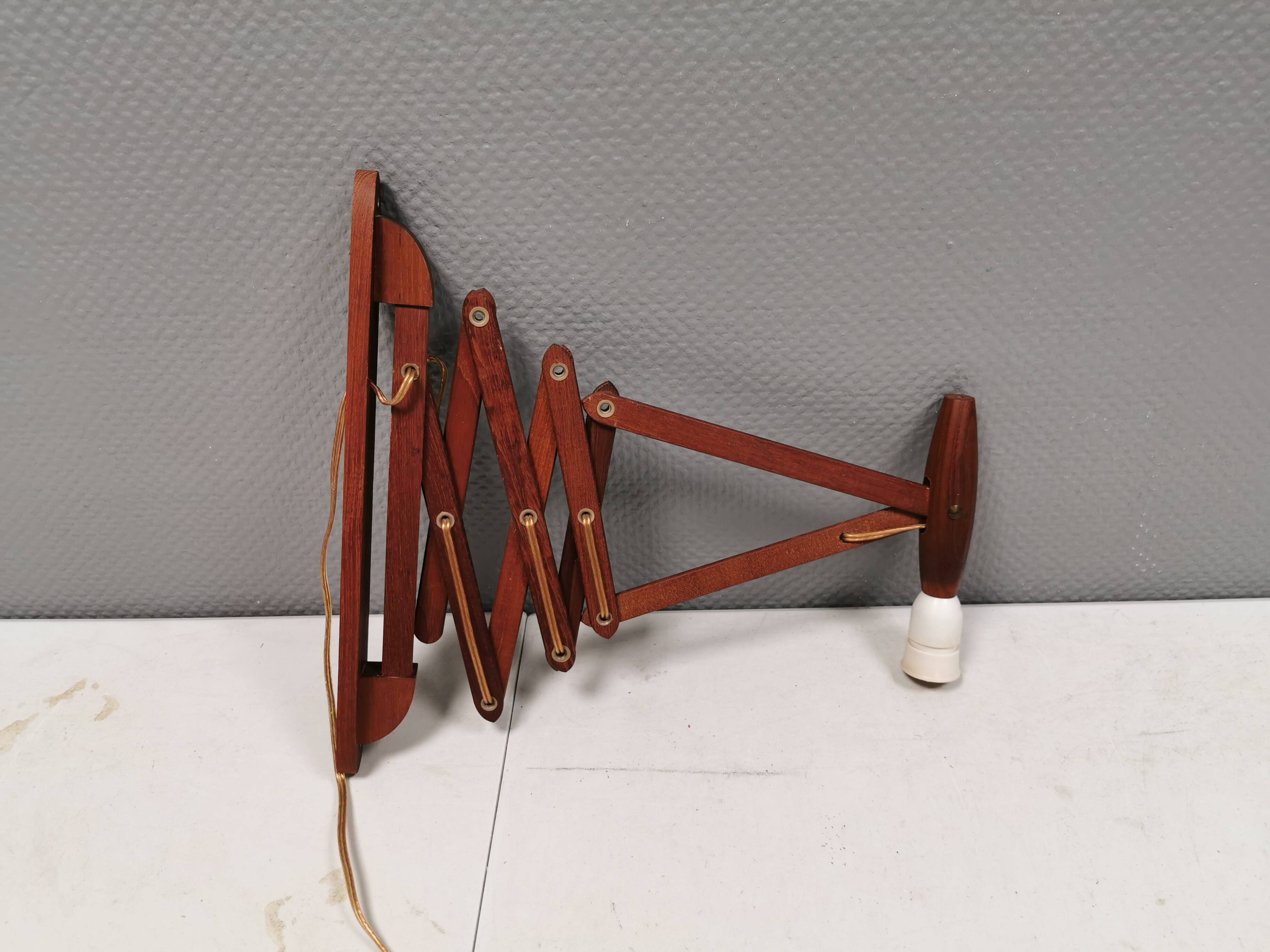 Wall lamp in teak, Denmark 1970-80s.