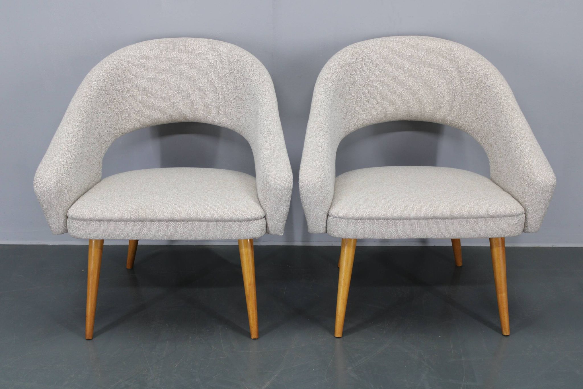 1960s Pair of Restored Shell Chairs, Czechoslovakia