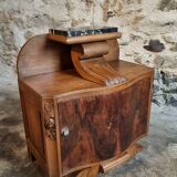 French Art Deco bedside table with a marble top, circa 1930.