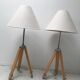 Paire de lampe de chevet trépied