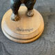 Carved wooden bear vase with black forest crystal soliflore Sallanches 19th century