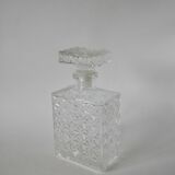 rectangular glass whiskey decanter 1970 21 X 10.5 cm