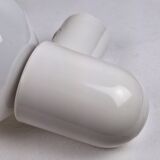 Pair of vintage space age wall lights in white plastic, Allibert 1970 bathroom bedside night light