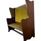 Antique wooden green bench / bench