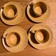 4 vintage stoneware cups