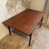 Dark teak dining table by Johannes Andersen for Uldum Møbelfabrik, Denmark