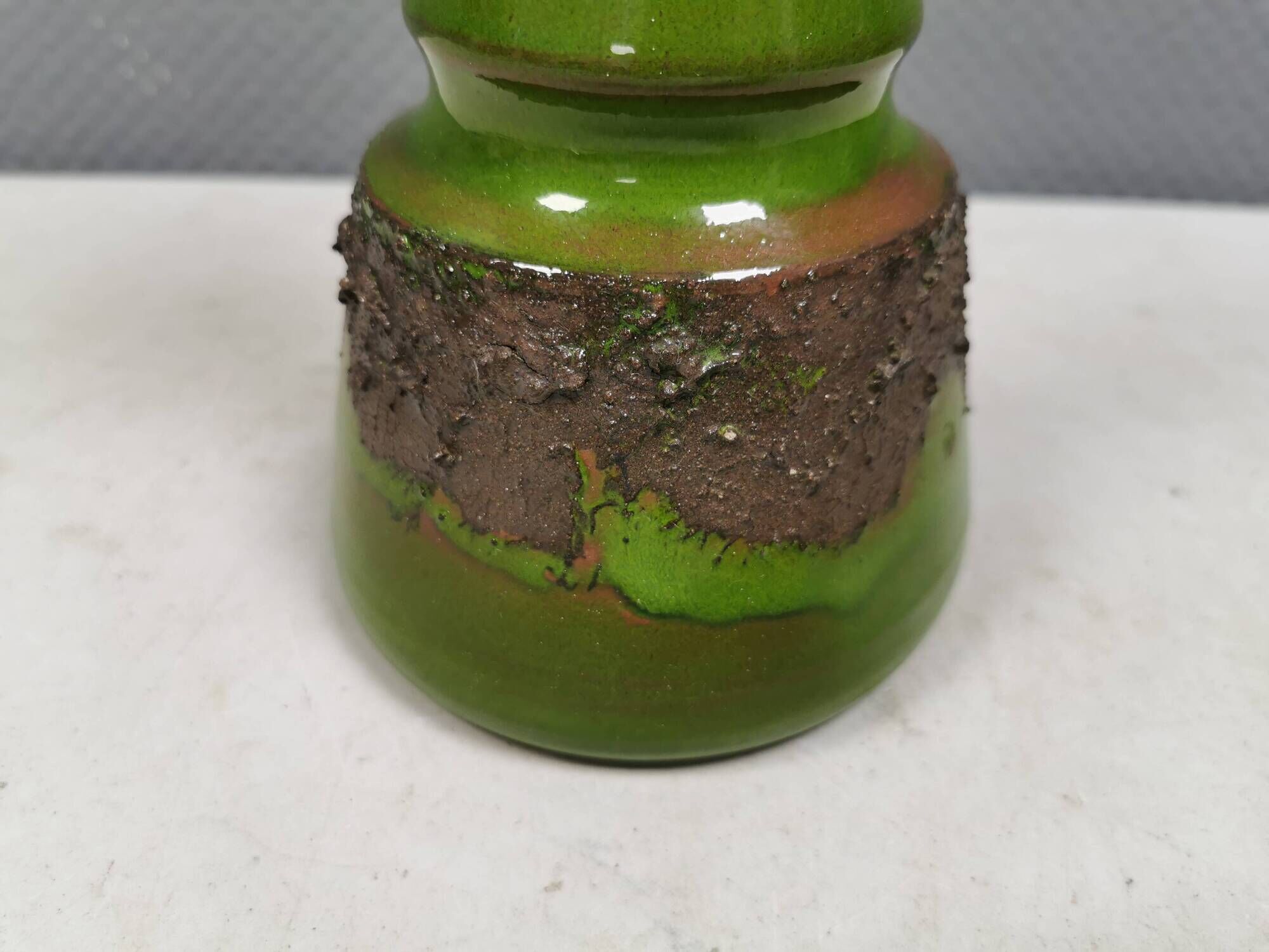 Lampe de table en émail vert de Bartholdy Ceramics, années 1960-70, Danemark.