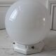 Table lamp ball in opaline and foot porcelain art deco