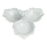 Segmented serving dish, leaf shape, porcelain, Bavaria