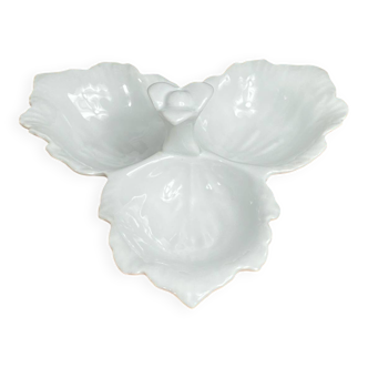 Segmented serving dish, leaf shape, porcelain, Bavaria