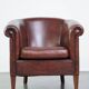 sheepskin leather club armchair