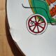 Dessert plates and their Gien earthenware dish illustrated by J. Charmoz automobile theme