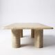 Travertine coffee table by Angelo Mangiarotti for Up & Up, 1970s.