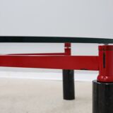 Vintage round coffee table acerbis 1980s