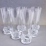 Set of 6 DAUM crystal glasses