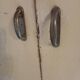 antique metal cabinet two doors