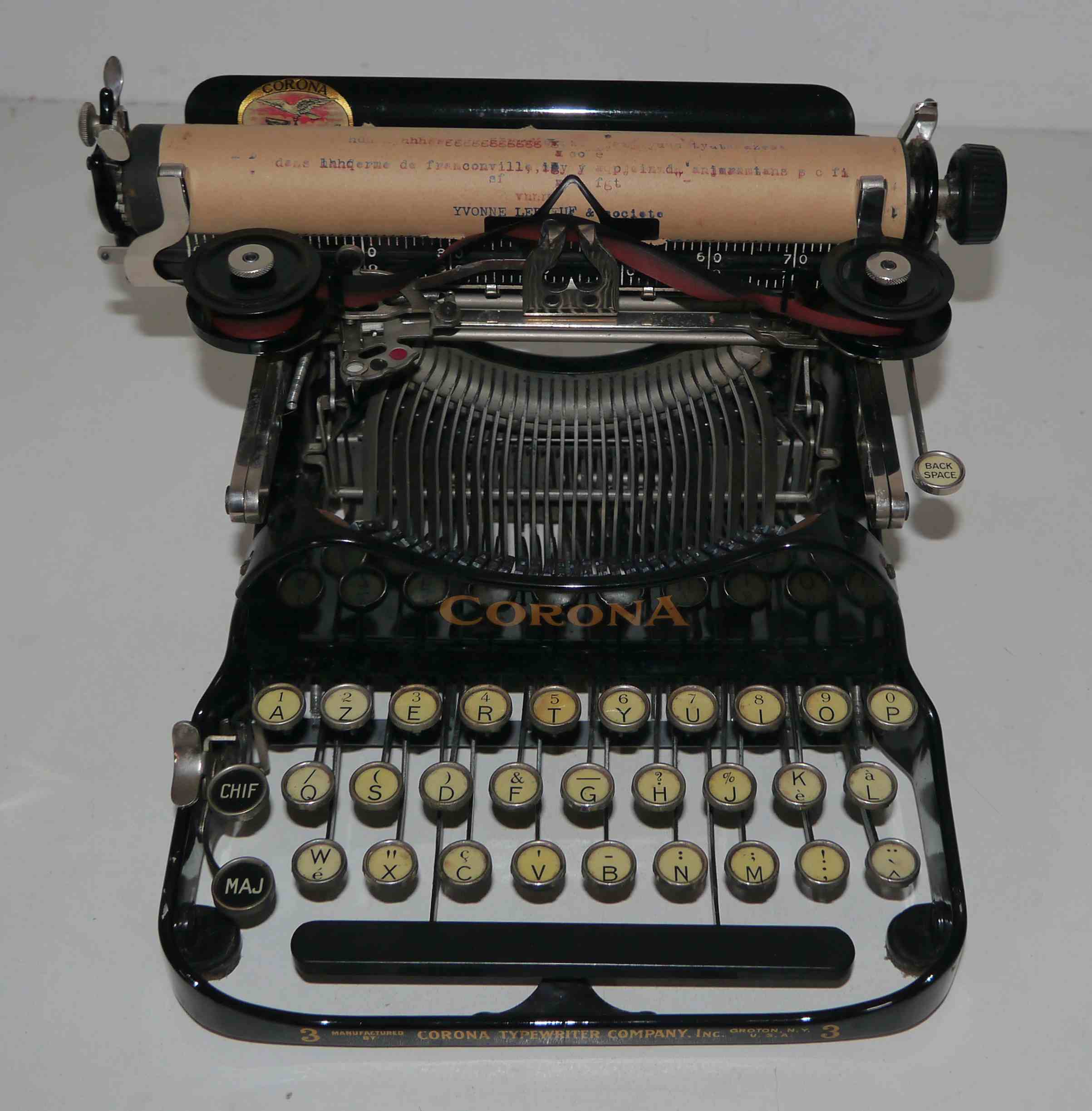 Corona Portable Typewriter No. 3